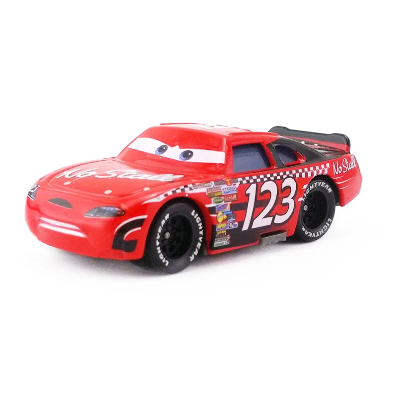Disney «Тачки» Racer King цыпленок Хикс Lightning McQueen № 84 Металлический Игрушечный Автомобиль 1:55 на день рождения, рождественский подарок, Фирменная Новинка - Цвет: NO.123 No Stall