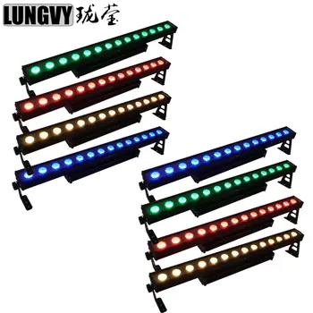 

Free Shipping 8pcs/Lot 14x30w RGB 3IN1 LED Flood Light IP65 LED Wall Washer Outdoor Linear Bar Light