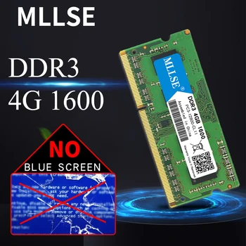 

Mllse Laptop Sodimm Ram DDR3 4GB 1600mhz 1.5V memory For notebook PC3-12800S 204pin non-ECC Notebook RAM memoria