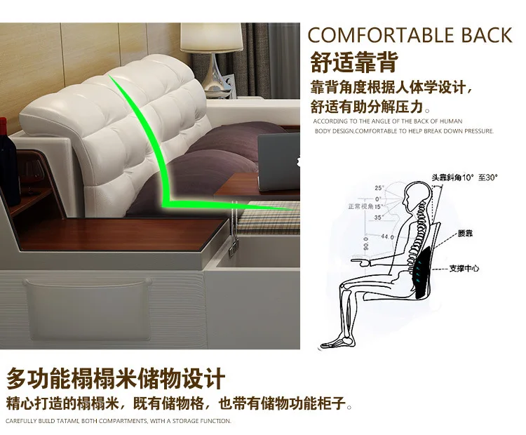 Реальные натуральная кожаная кровать мягкие кроватки спальня camas горит muebles де dormitorio yatak mobilya кварто стол ящики для хранения