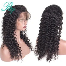150 Density Riya Hair Lace Front Human Hair Wigs For Black Women Pre Plucked Brazilian Deep Wave Wig With Baby Hair 8-24 Inch