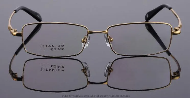 Чистый титан для мужчин полный обод оправы для очков Роскошные деловые очки с диоптрией близорукость Rx able наивысшего качества