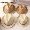 2022 new Fashion Handwork Women Summer Raffia straw Sun hat Boho Beach Fedora hat Sunhat Trilby Men Panama Hat Gangster Cap ► Photo 1/6