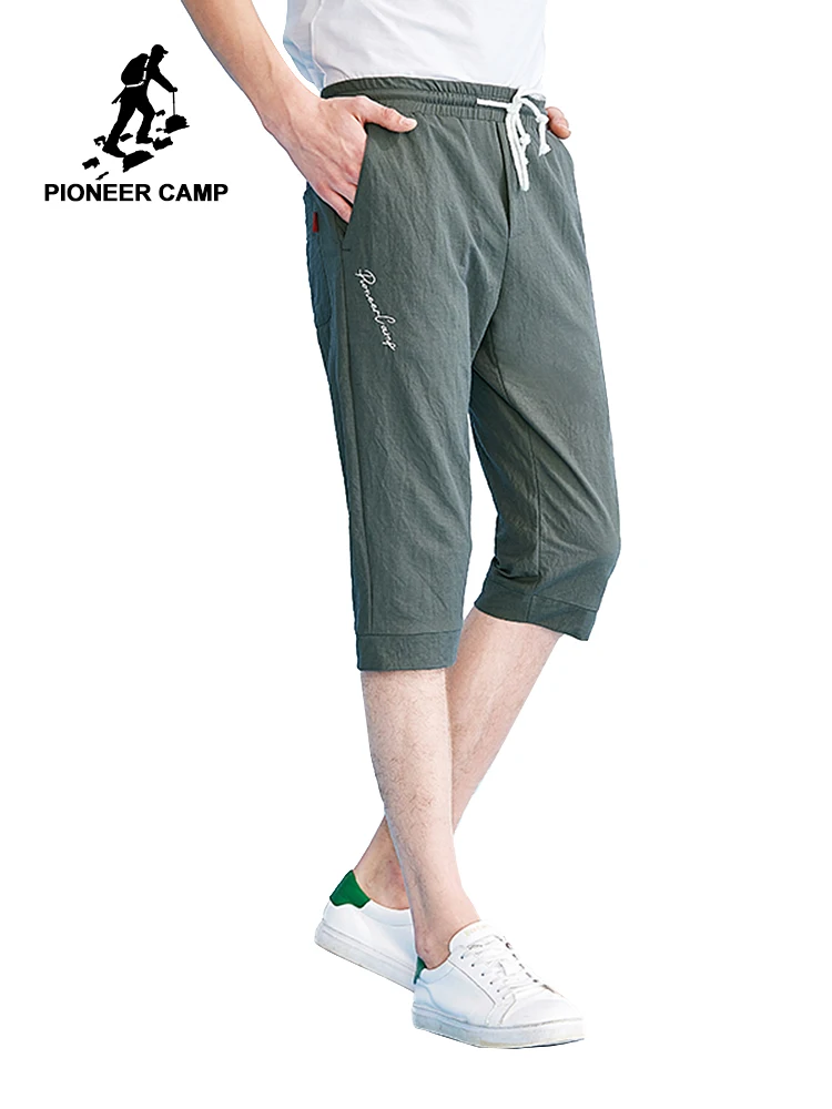 

Pioneer camp new thin shorts men brand clothing casual calf-Length drawstring male bermuda shorts for men AZZ801111