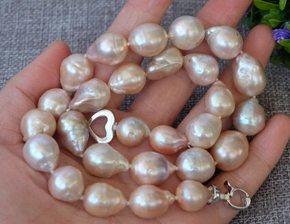 

HOT 003526 Natural Nucleated Flameball pearl necklace