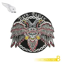 Темный орел вышитые нашивки Мотоцикл Байкер панк большие размеры военные индивидуальные нашивки для полной спины размер куртка одежда пункт