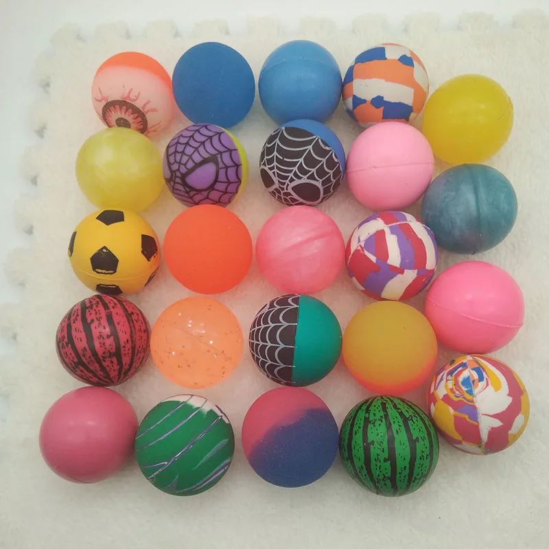 Rubber Bouncy ball toy ball child elastic Mixed color Cartoon Ball kids