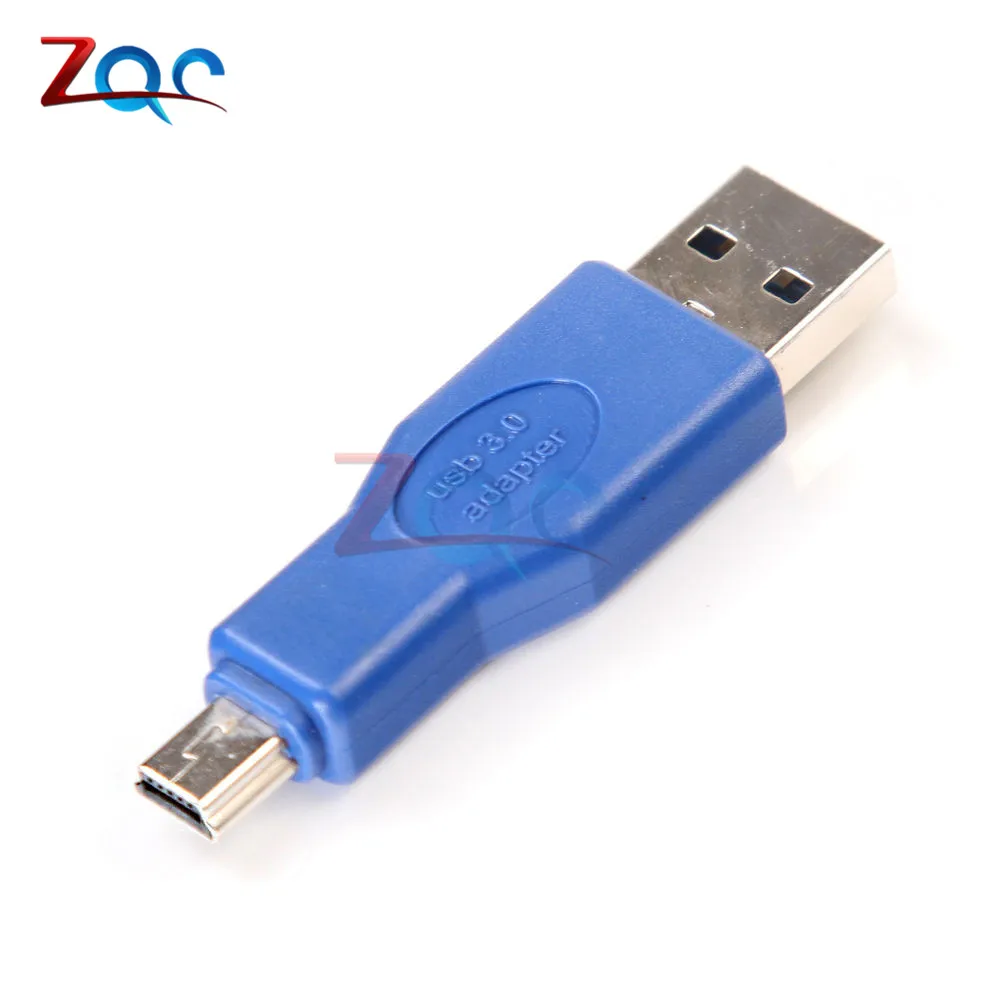 Blue USB 3.0 Male to Mini Male 10Pin M//M Data Cable Adapter Connector
