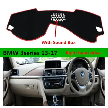 

TAIJS car dashboard cover for BMW 3series 2013-2017 right hand drive Auto dashboard mat carpet for BMW 3series With Sound Box