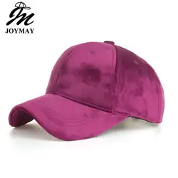 Joymay зимние теплые бейсбольная Кепка унисекс модные бархатные Snapback шляпа для мужчин для женщин B582