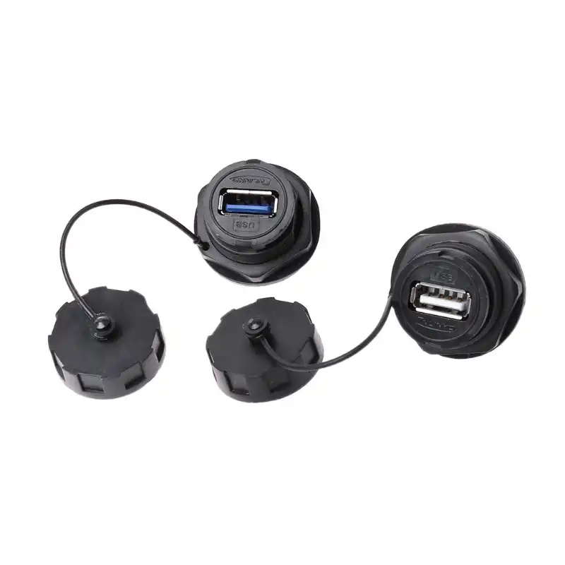 Usb 雌ソケットプラグパネルマウントアダプタ防水コネクタ Ipl7 とキャップ Connectors Aliexpress