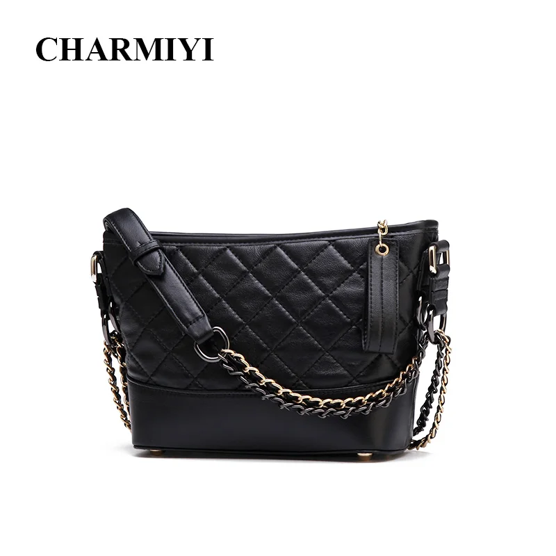 

CHARMIYI Brand Designer Genuine Leather Luxury Women Handbags Top Quality Women Crossbody Bags Chain Hobos Ladies Shoulder Bags