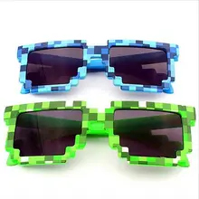 Minecraft Glasses Deal With It Brand Designer Men Women’s 8 Bits Pixel Retro Sunglasses Female Male Mosaic Sun Glasses