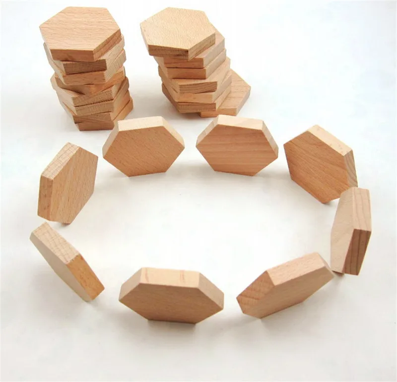 10 шт. бук, деревянный треугольник, Алмазный кубик, развивающий сборный блок, игрушки, поделки, геометрическая фигура, головоломка, настольная игра