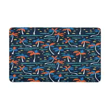 Песочные пальмы волны летний праздничный внутренний вход коврик 30X18 дюймов, нескользящий, дверной половик ковер домашний декор