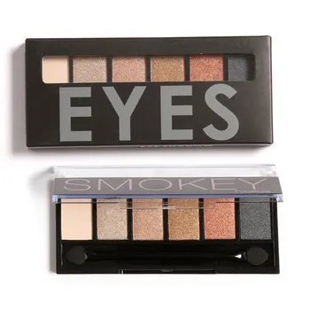 

Focallure Naked Smoky Eye Shadow Palette Natural Eyeshadow Makeup 6 Color Make Up Shimmer Matte Eyeshadow Cosmetics with Brushes