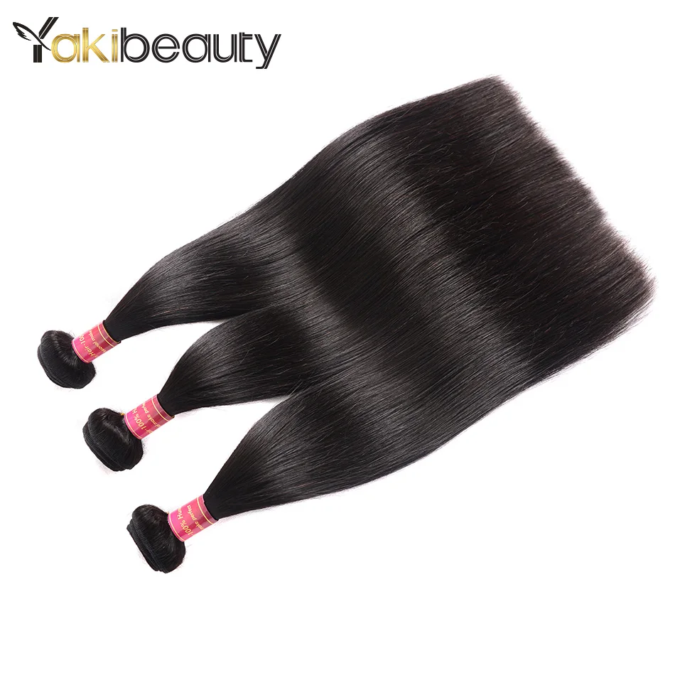 Indian Straight Hair 3 Bundles With Frontal 4x13 Remy Human Hair Bundles With Frontal Closure Natural Black Color Can Be Dyed  (7)