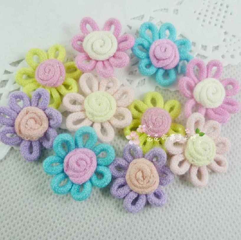 Venta al por mayor, flores para álbum de recortes de 2,5 cm 