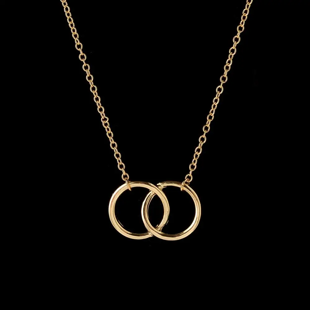 

Sasusp Fashion Circle Pendant Necklace for Women and Kids Gold Hollow Round Geometric Sweater Chain Friend Jewelry Gift