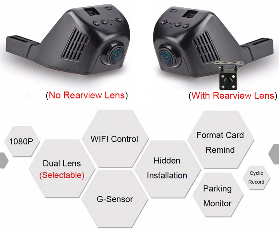 MHM Мини Wifi Автомобильный видеорегистратор видеокамера с двойным объективом с камерой заднего вида FHD 1080 P Авто Reistrator Dashcam