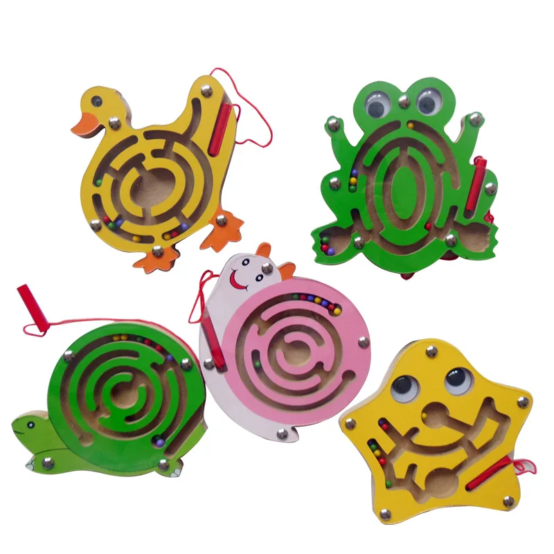 Wooden brush maze Animal starfish Small Maze Educational Toys