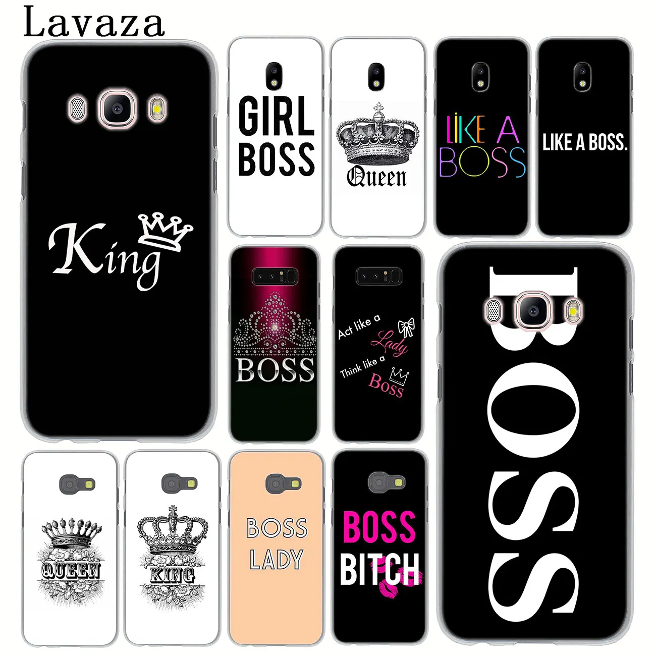 Твердый чехол для телефона Lavaza boss King queen Samsung Galaxy J8 J7 Duo J6 J5 J4 Plus 2018 2017 2016 J2 J3 Prime 2015 |