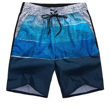 Новые мужские пляжные шорты быстросохнущие с сетчатой подкладкой, мужские повседневные шорты с принтом пляжные брюки