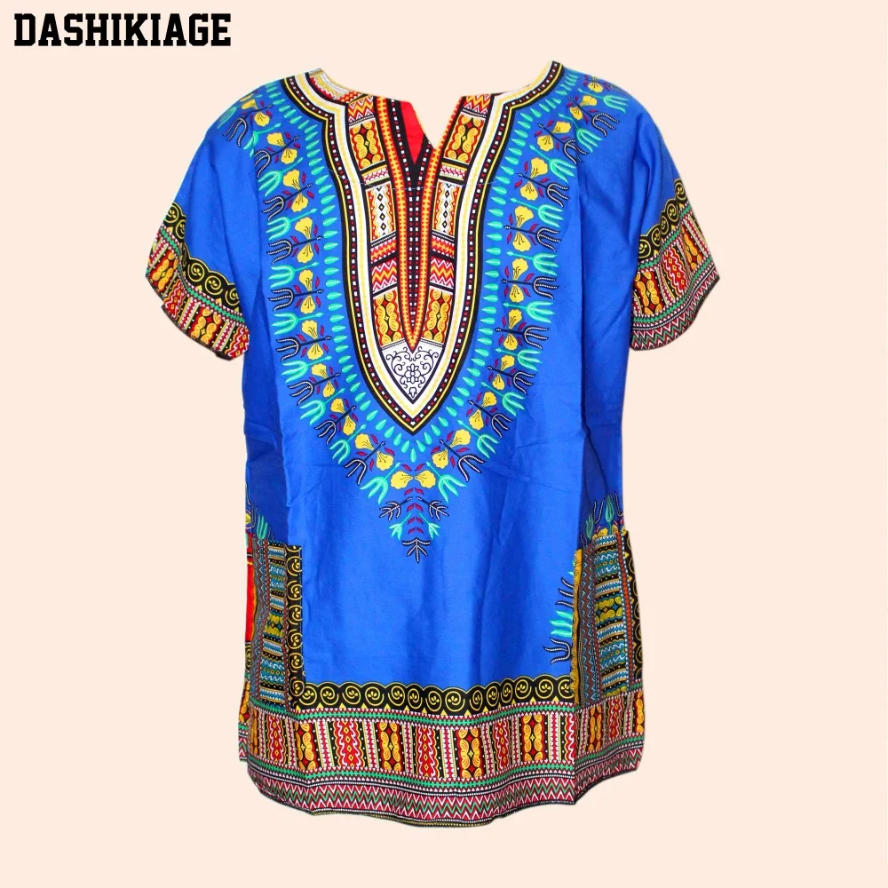 African Men Women Dashiki Ethnic Shirt Hippie Top with matching hat Plus Size