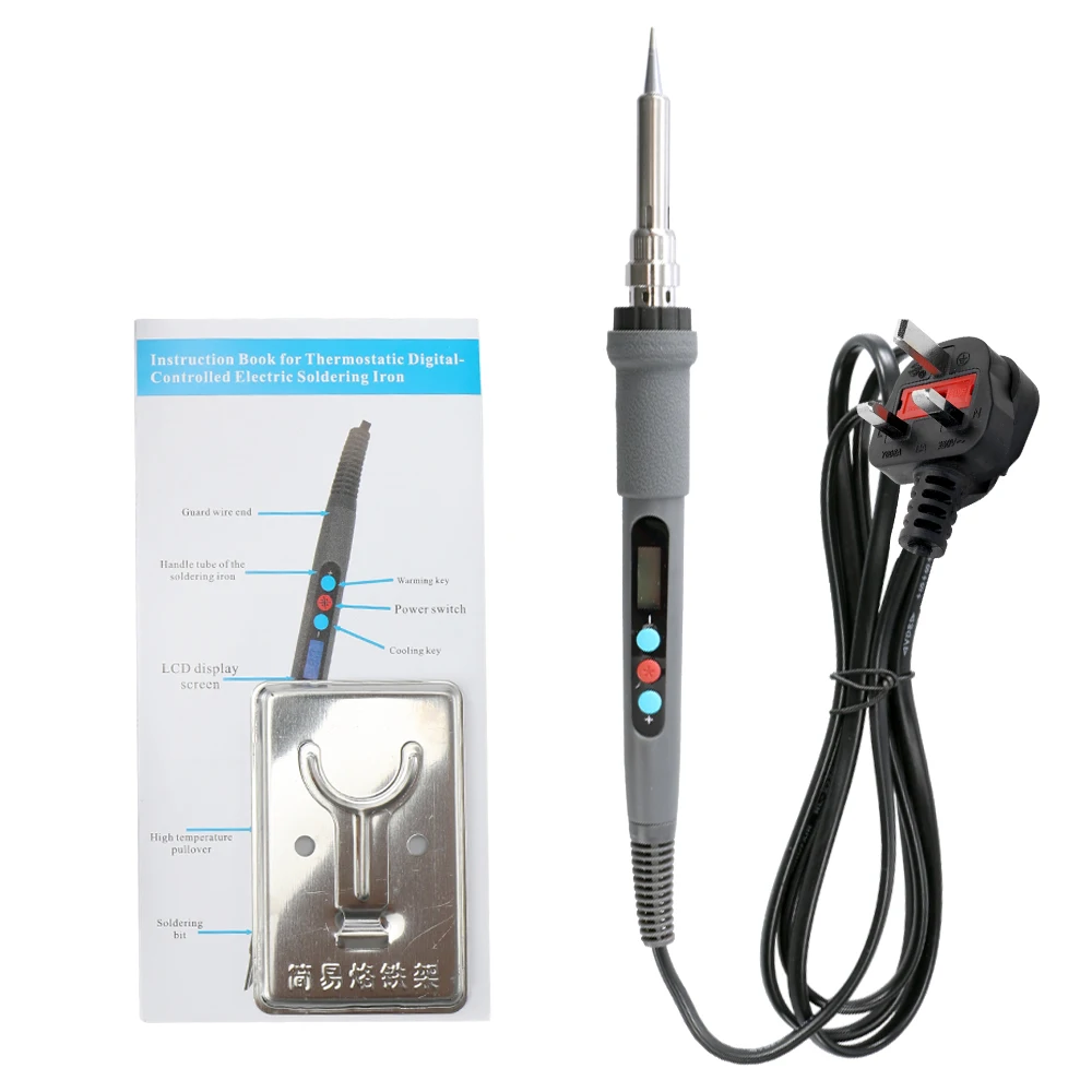 

Internal Heating Adjustable Digital-control Thermostatic Lead-free 60W Electric Soldering Iron Suit