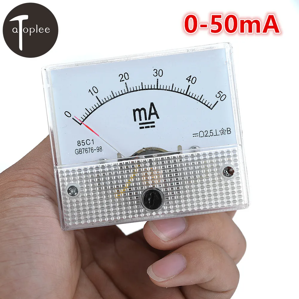 Atoplee 1pcs DC 0 50mA 85C 1 GB/T7676 98 Analog Ammeter Measure Electrical Current DC Circuit