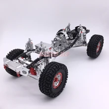 Cool Racing CNC 1/10 Рок Гусеничный алюминиевый осевой SCX10 шасси W/карбоновая рама колесная база 313 мм серебро