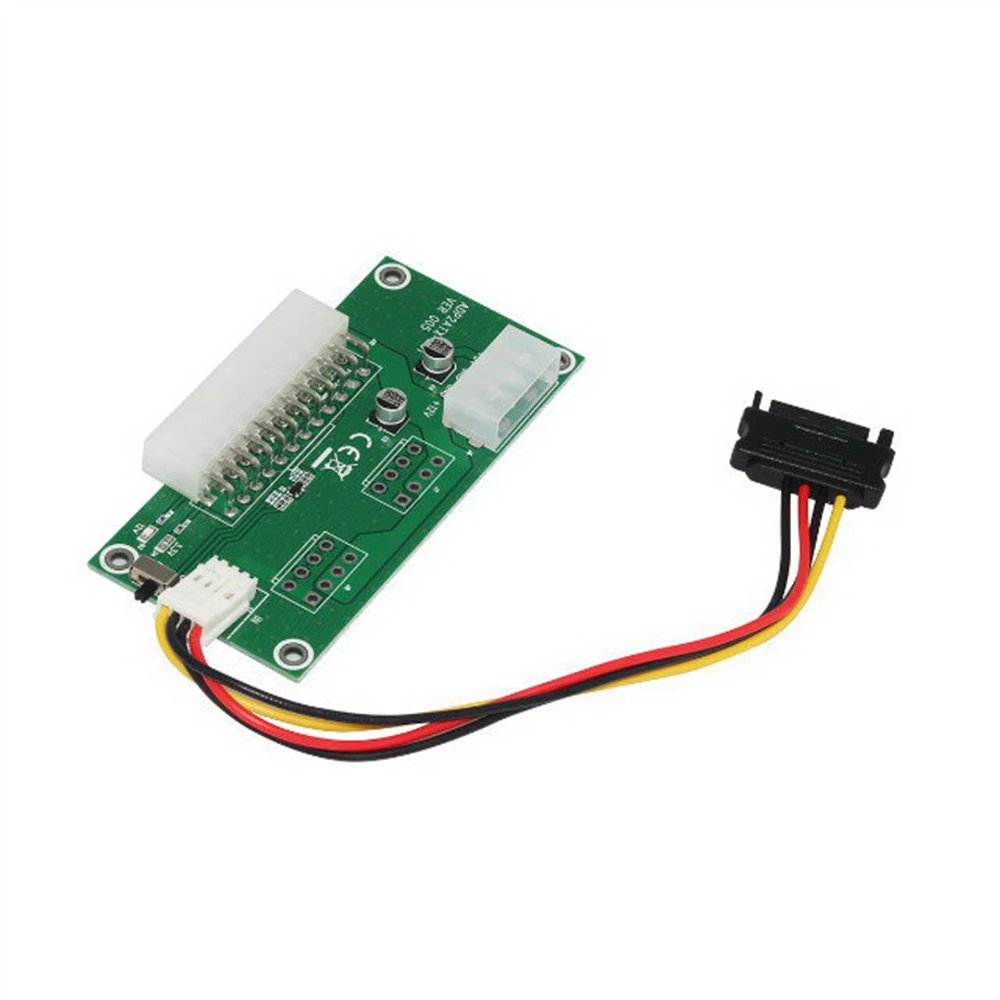 Computer Cables 24PIN Power Line Starter Pinboard Adapter Board 4PIN//SATA Detection line Cable Length: with SATA Cable