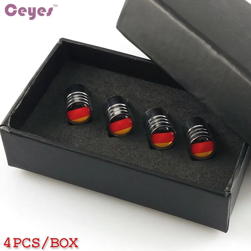 

Ceyes Car Styling Auto Valve Caps Case For German Flag Dacia Toyota Prius For Mazda Car-Styling Car Emblems Covers Accessories