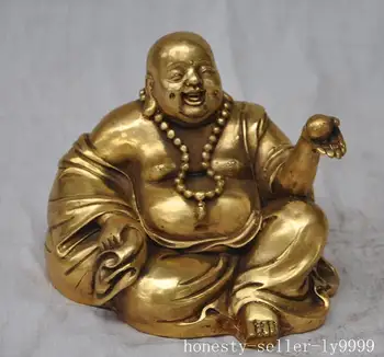 

christmas chinese Buddhism bronze Brass Happy laughing Maitreya Buddha Wealth lucky statue halloween