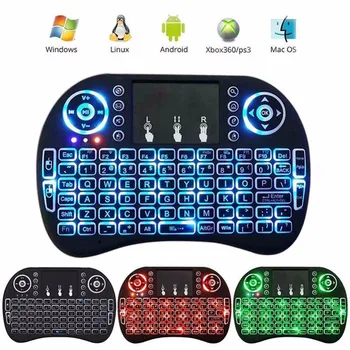 

1 Pc/Pack 2.4G Wireless 3-Color Switchable Backlights 92-Key English Mini Keyboard with Touchpad for Game & Office & Computer