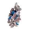 Anillo de piedra de cristal de circonia cúbica azul grande para mujer, joya tridimensional de mariposa, compromiso, joyería de fiesta de lujo ► Foto 3/3