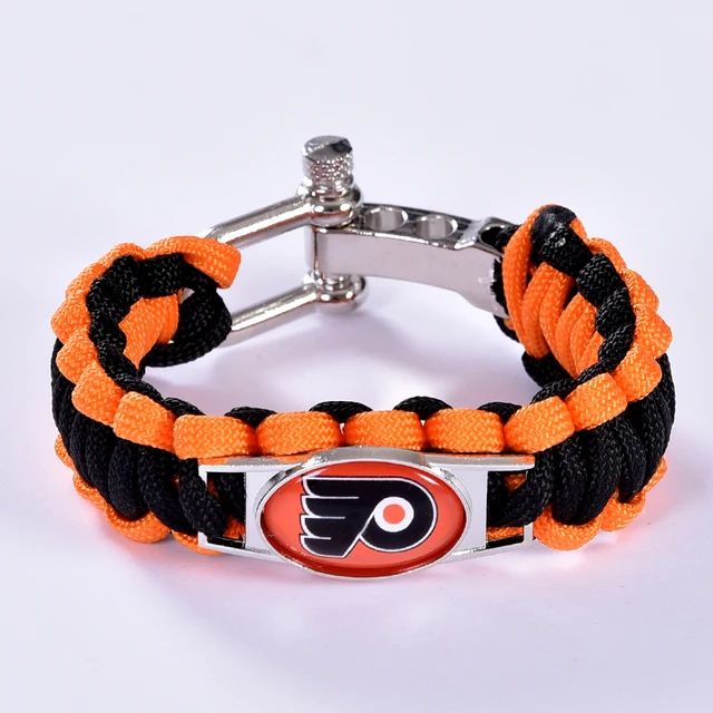 Philadelphia Flyers Custom Paracord Bracelet Hockey Team Philadelphia Flyers Custom Paracord Bracelet Hockey Team Survival Drop Shipping