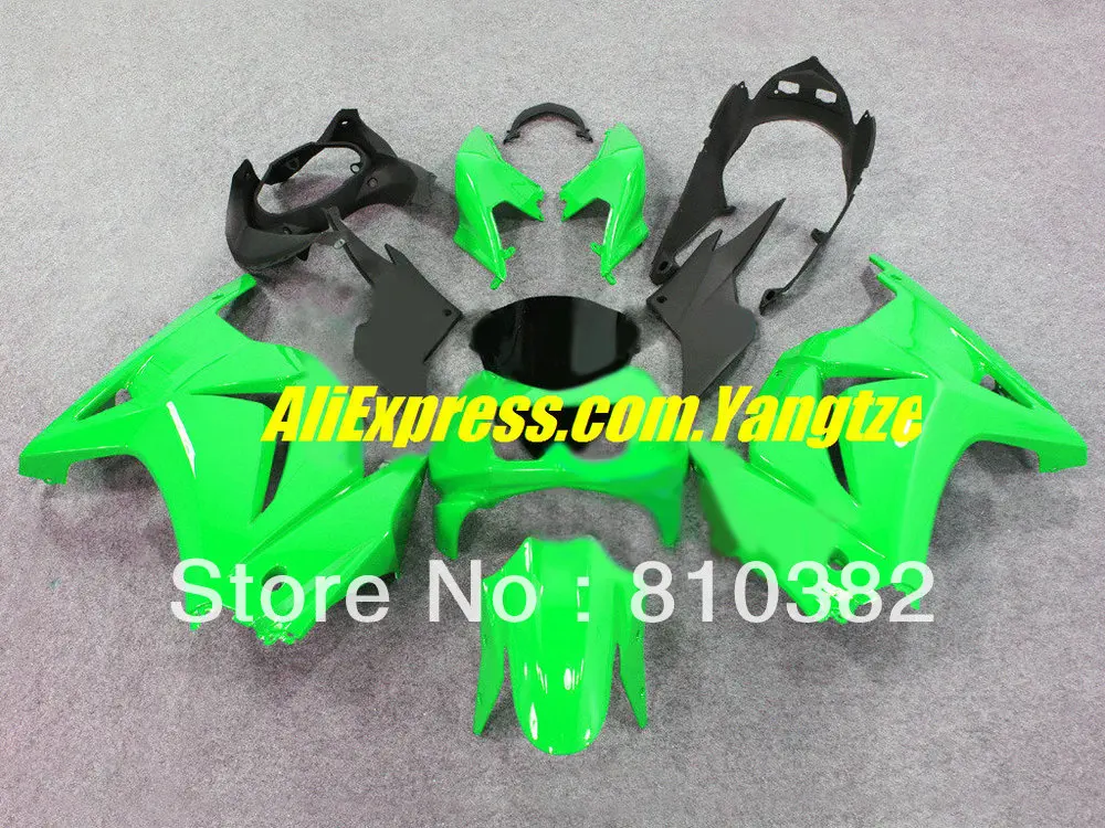 Мотоциклетный вставной обтекатель комплект для KAWASAKI Ninja ZX250R 2008 2012 ZX 250R EX250 08 09 10 11 12 ABS зелено-черные обтекатели комплект