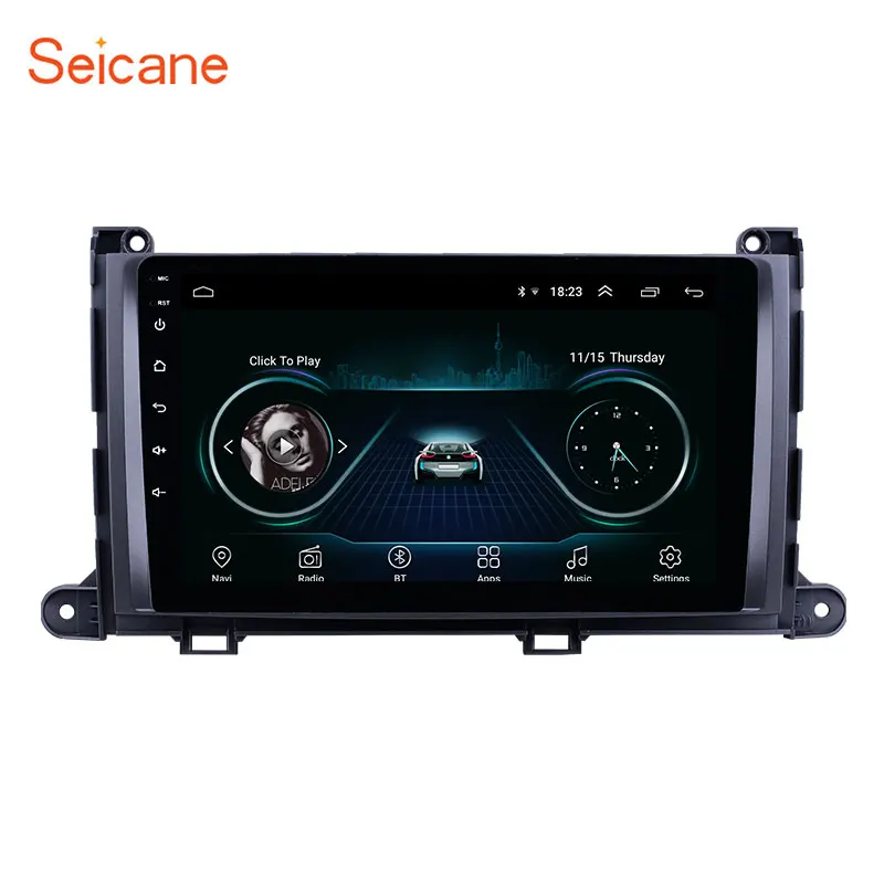 Seicane Android 9. 0 2Din 9 &quotавтомобильная стереосистема для Toyota Sienna 8 1 2009 2010 2011 2012 головное