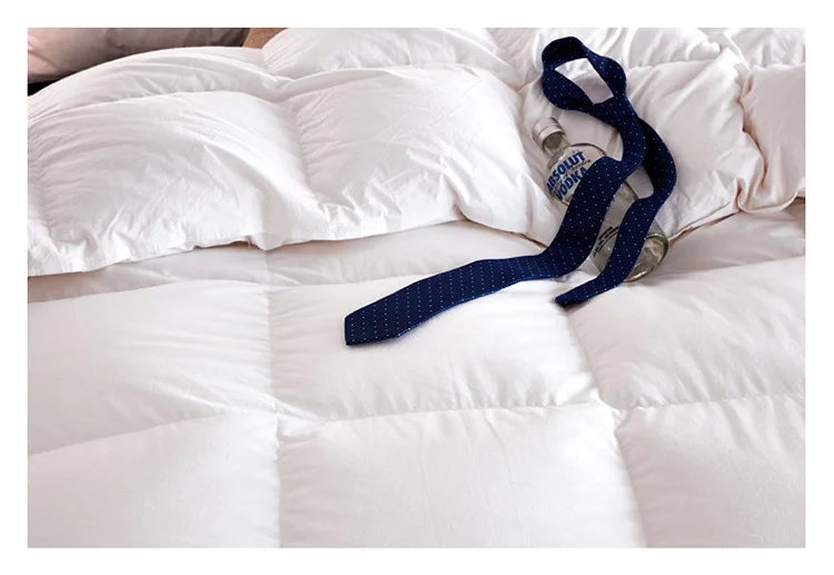 Отель плотное теплое пуховое одеяло 95% белый гусиный пух/утка вниз хлопок Пододеяльник twin полный размер королева подарок одеяло