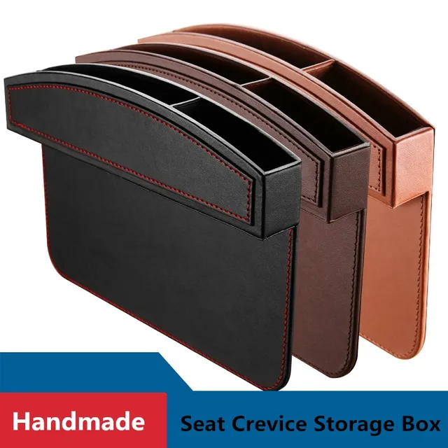 Leather Car Seat Gap Pockets Universal Size Auto Seats Crevice Storage Box Mobile Phone Organizers Console Filler Side Pocket