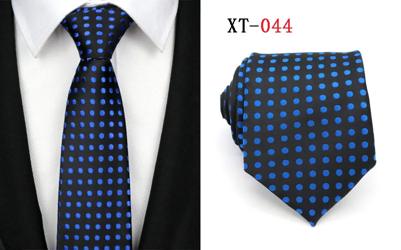 Классический 8 см галстук-платок мужской свадебный галстук в горошек мужской роскошный галстук ЖАККАРДОВЫЙ галстук для деловой свадебной