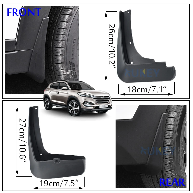 AX брызговик s Всплеск ограничители брызговики брызговик спереди и сзади Брызговики автомобильные для hyundai Tucson