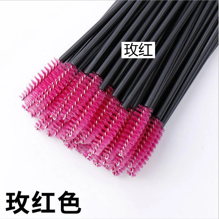 Makeup Brush Set Mascara Wands 50pcs Disposable Colored Eyelashes Comb Mascara Wands Eyebrow Brushes Semi Permanent Makeup Eyelash Extension Tool