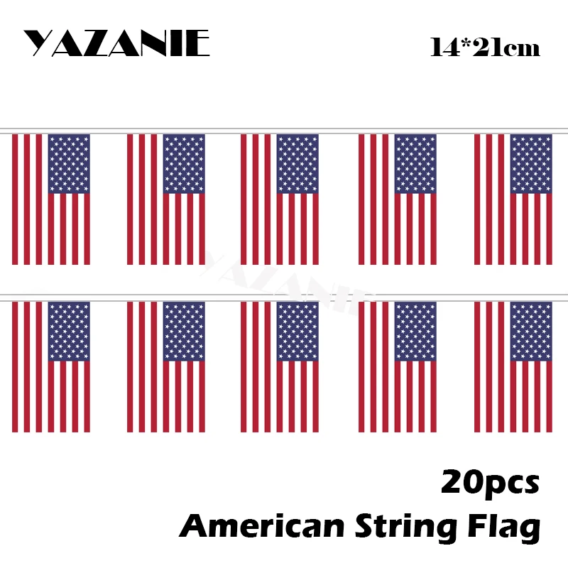 YAZANIE 14*21 см 20 шт. США флаги и баннеры вручающие флаг на Рождество спасибо украшение