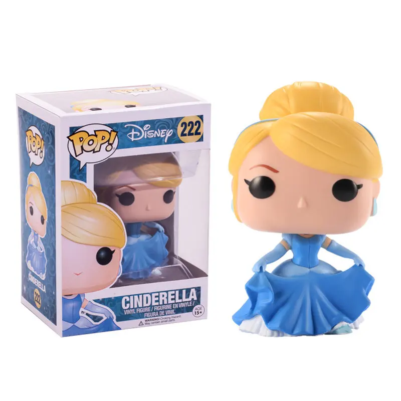 Funko Поп принцесса кукла Русалочка Ариэль, Белль, Золушка, Рапунцель, Тиана ПВХ фигурка Коллекционная модель игрушки для детей подарок - Цвет: with box