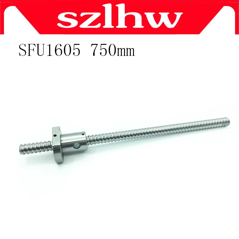 Высококачественный шариковый винт 16 мм 1605 скрученный C7 SFU1605 750 с одним фланцем