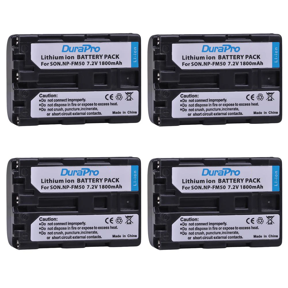 Батарея для камеры DuraPro NP-FM50 для Sony NP-FM51 NP-FM30 NP-FM55H DCR-PC101 A100 DCR-PC103 серии DSLR-A100 батареи FM50 1800mA