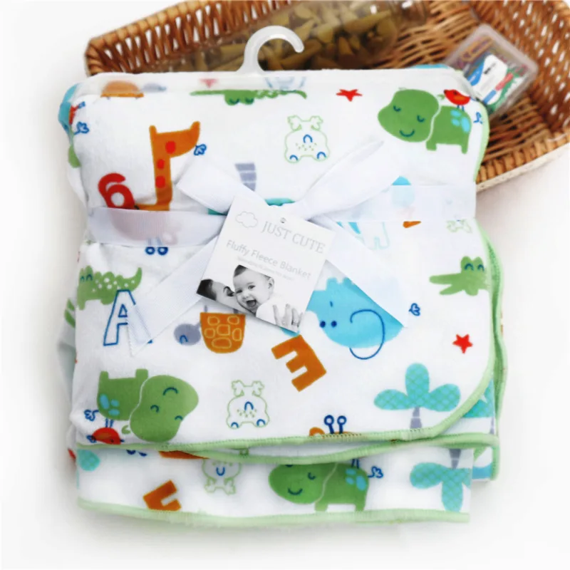 Просто милое Брендовое детское одеяло, уплотненное Двухслойное Коралловое Флисовое одеяло для младенцев, пеленальный конверт, коляска