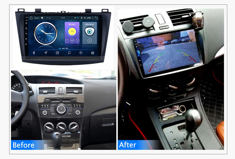 Clearance Super Slim Touch Screen Android 8.1 radio GPS Navigation for Mazda 3 Sport 2011 tablets Stereo Wifi Multimedia USB Bluetooth 1